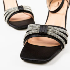 Sandale cu toc Skov Negre