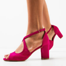 Sandale cu toc Sosin Fuchsia