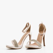 Sandale cu toc Susie Albe