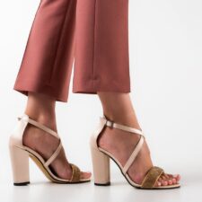 Sandale cu toc Terna Bej