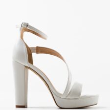 Sandale cu toc Tetra Albe