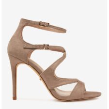 Sandale cu toc  Textil - Maro