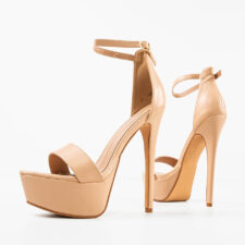 Sandale cu toc Trajan Nude