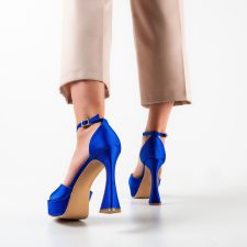 Sandale cu toc Tunyt Albastre
