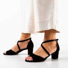 Sandale cu toc Tyga Negre