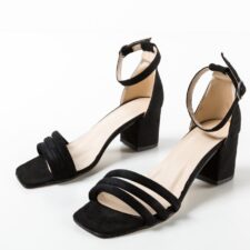 Sandale cu toc Veritas Negre