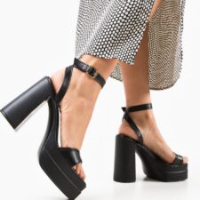 Sandale cu toc Ward Negre