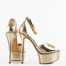 Sandale cu toc Windsor Aurii