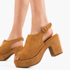 Sandale cu toc Yousuf Camel