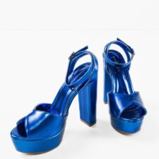 Sandale cu toc Yuuki Albastre