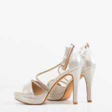 Sandale cu toc Zakar Argintii