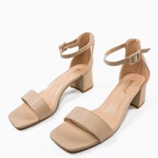 Sandale cu toc Zime Bej