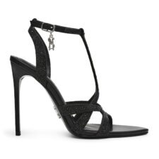 Sandale cu toc cu aplicatii din strasuri Scope