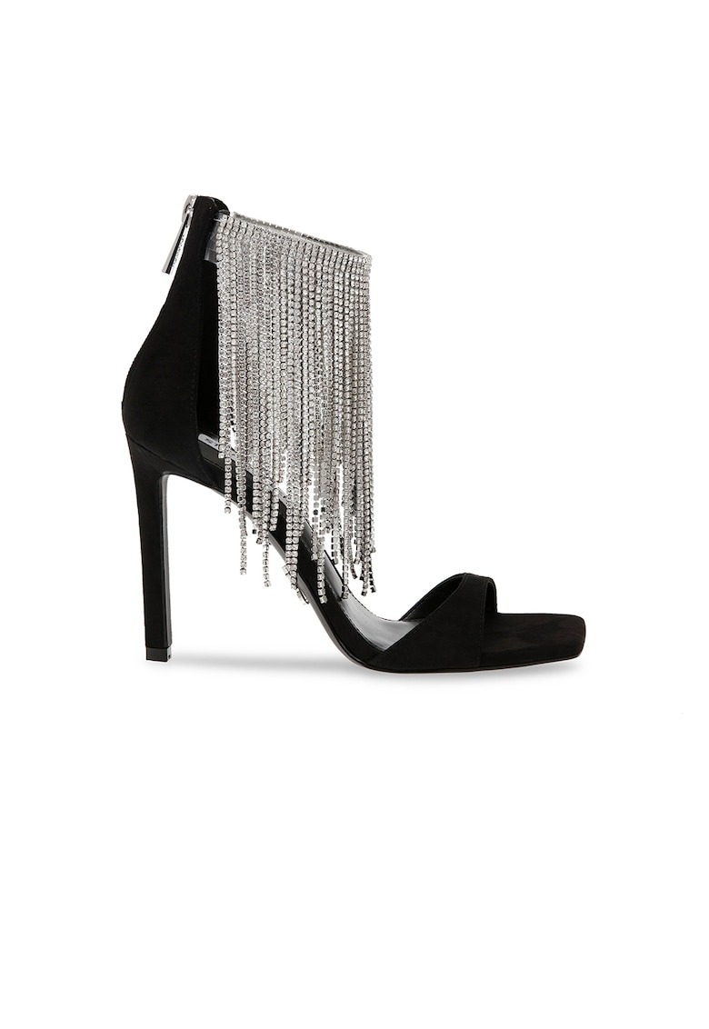 Sandale cu toc inalt si aplicatii cu strasuri 1 Sandale cu toc inalt si aplicatii cu strasuri