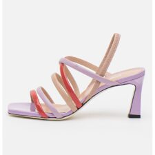Sandale cu toc inalt si barete multiple