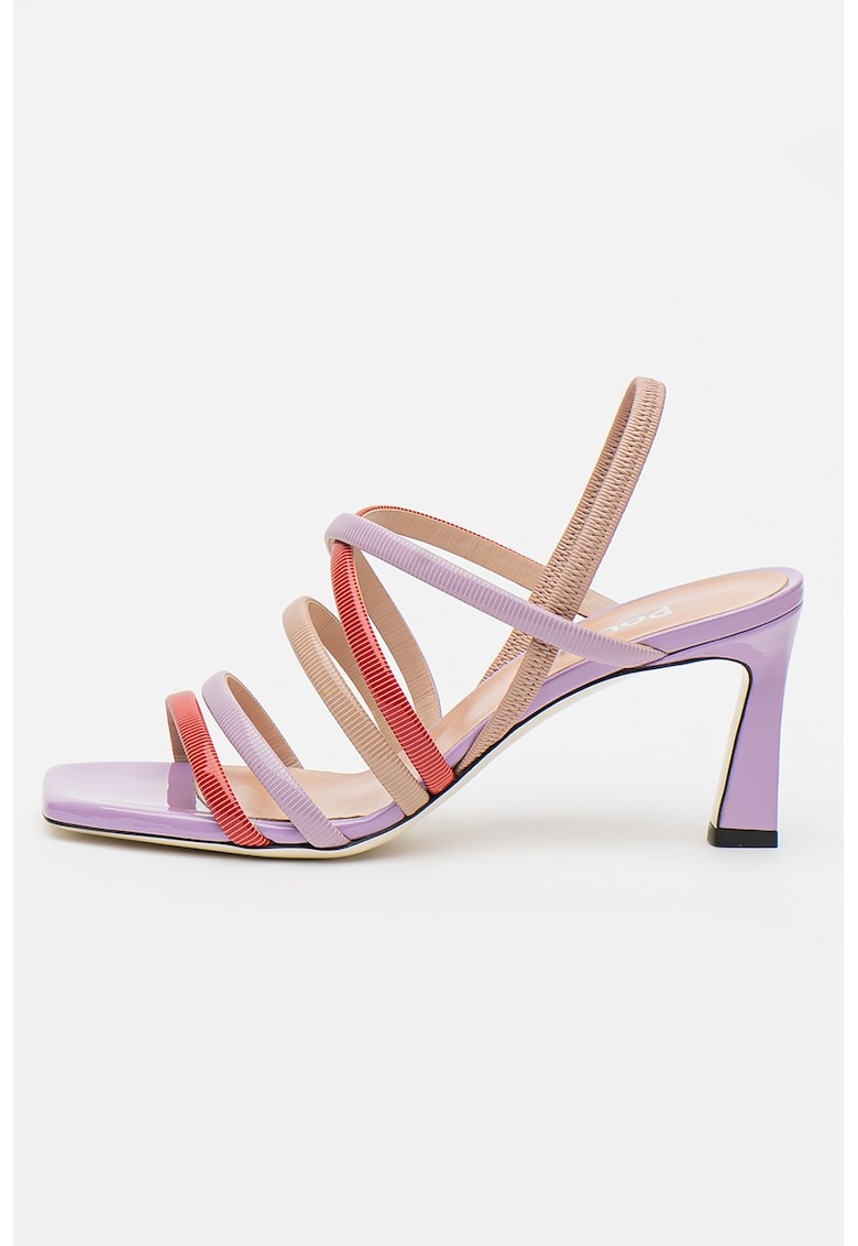 Sandale cu toc inalt si barete multiple 1 Sandale cu toc inalt si barete multiple