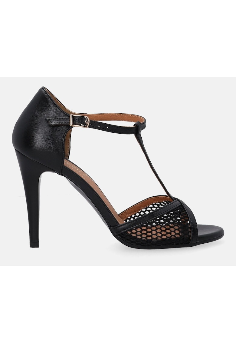 Sandale cu toc inalt si perforatii 1 Sandale cu toc inalt si perforatii