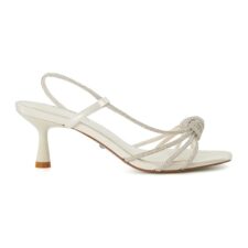 Sandale cu toc si barete cu strasuri Magnifi