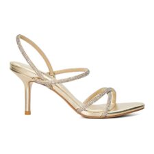 Sandale cu toc si barete cu strasuri Milesto