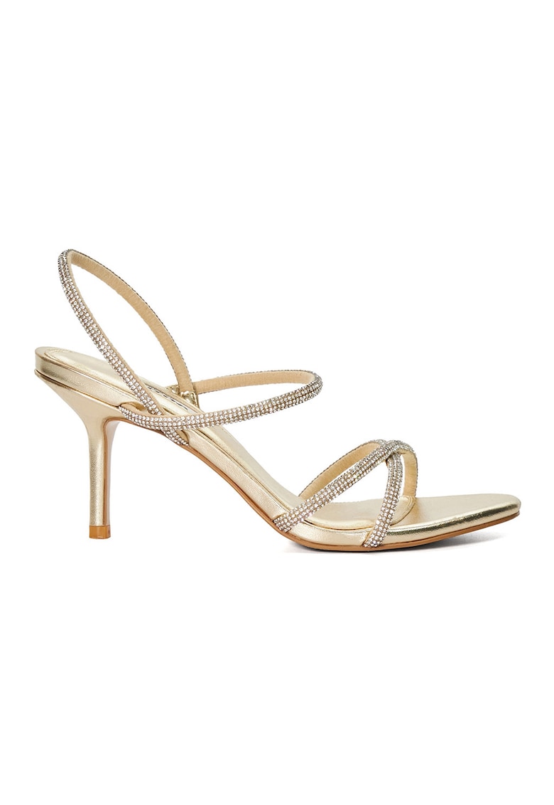 Sandale cu toc si barete cu strasuri Milesto 1 Sandale cu toc si barete cu strasuri Milesto