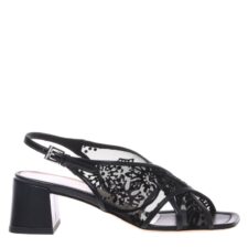 Sandale cu toc si model cu dantela