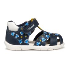 Sandale cu velcro de piele ecologica cu model