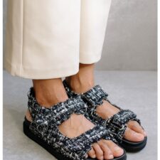 Sandale cu velcro din tuid Hook-Loop