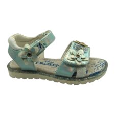 Sandale cu velcro si aplicatii florale