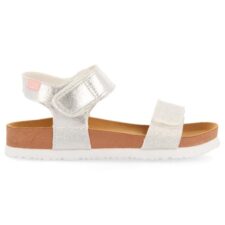 Sandale cu velcro si aspect metalic Aransas