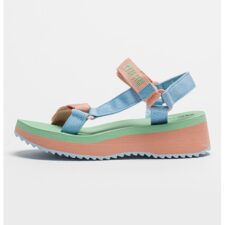 Sandale cu velcro si barete textile