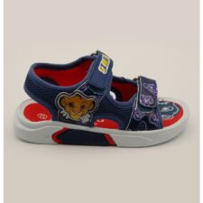 Sandale cu velcro si detalii cu desene