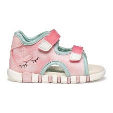 Sandale cu velcro si detalii grafice