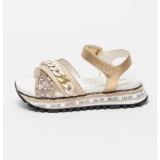 Sandale cu velcro si detaliu lant Wonder