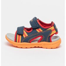 Sandale cu velcro si garnituri contrastante