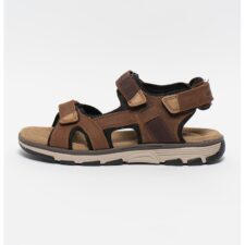 Sandale cu velcro si garnituri de piele Jambo