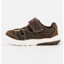 Sandale cu velcro si garnituri de piele intoarsa ecologica Tddletracks