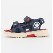 Sandale cu velcro si garnituri de plasa