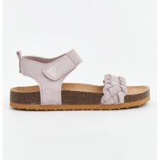 Sandale cu velcro si garnituri rasucite