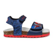 Sandale cu velcro si imprimeu Spider-Man