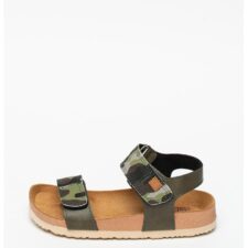 Sandale cu velcro si imprimeu camuflaj Edinne