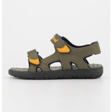 Sandale cu velcro si imprimeu logo Perkins Row 2