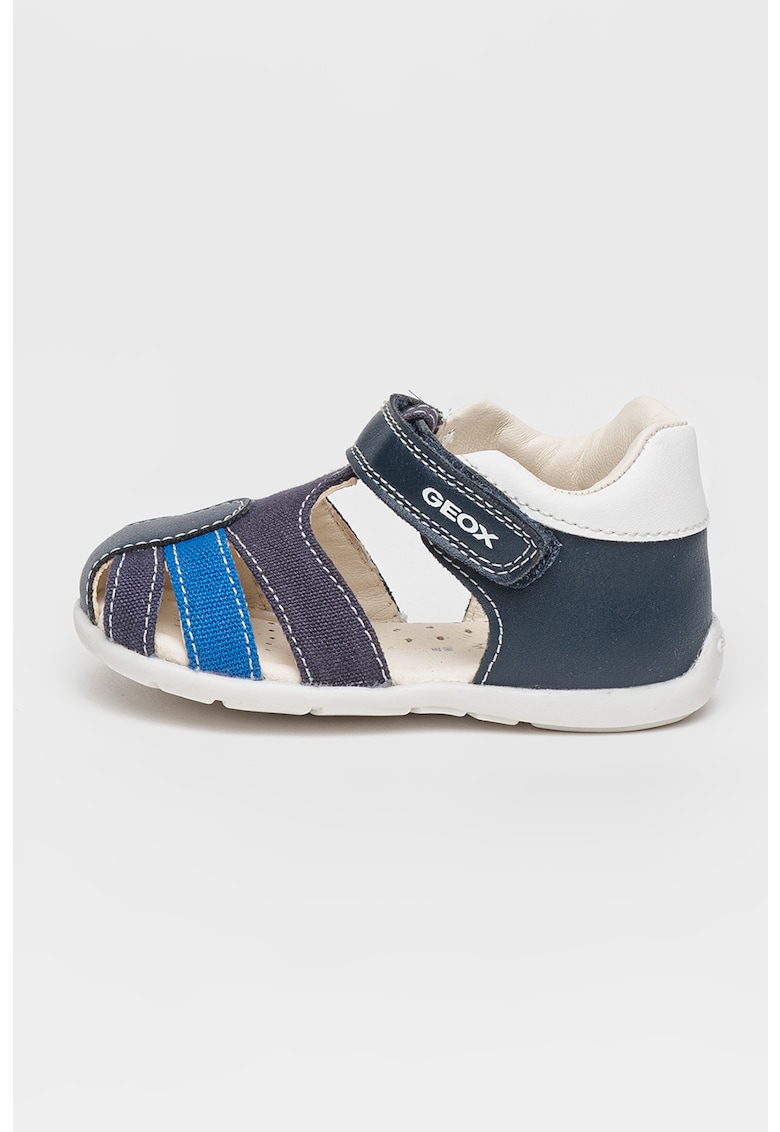 Sandale cu velcro si insertii de panza 1 Sandale cu velcro si insertii de panza