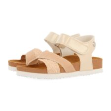 Sandale cu velcro si insertii lacuite Bivona