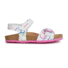 Sandale cu velcro si model Mickey Mouse