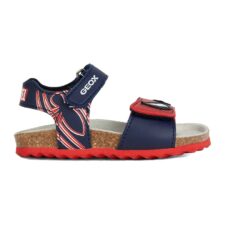 Sandale cu velcro si model Spider-Man