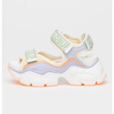 Sandale cu velcro si model colorblock Binary