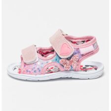 Sandale cu velcro si paiete