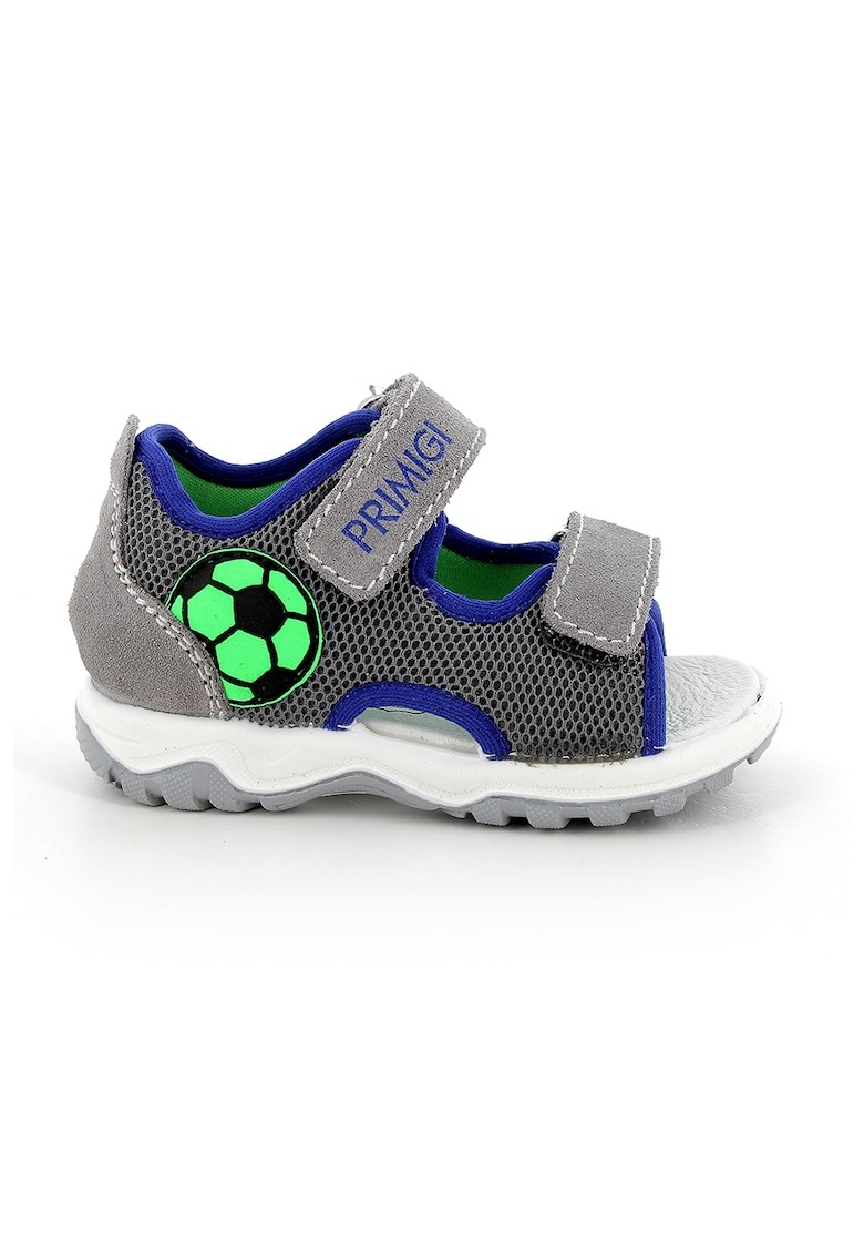 Sandale cu velcro si piele intoarsa 1 Sandale cu velcro si piele intoarsa