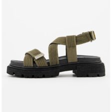 Sandale cu velcro si toc masiv