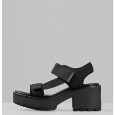 Sandale cu velcro si toc masiv Dioon